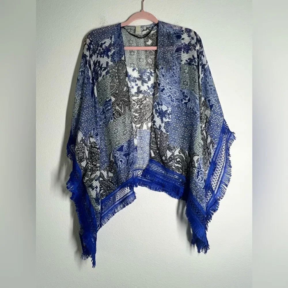 Est. 1946 Bohemian Open Front Tunic Floral Geometric Pattern One Size